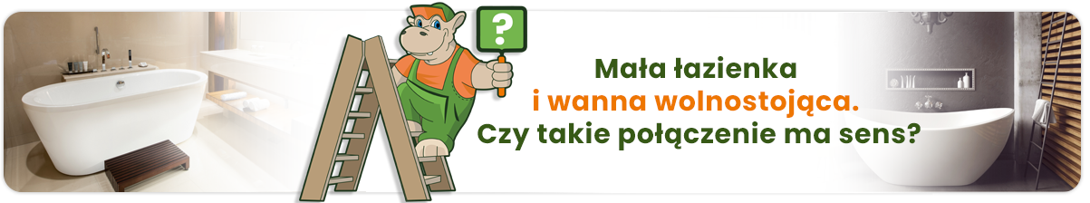 Mała łazienka i wanna wolnostojąca. Czy takie połączenie ma sens? - baner